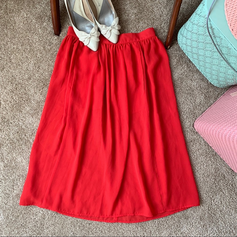 Vintage Sheer Red California Skirt